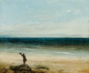 Gustave Courbet, The Beach at Palavas, 1854 Oil on canvas, 14.9 in x 18.1 in Musée Fabre, Montpellier, France