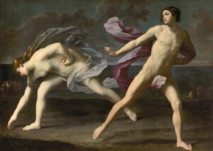 Guido Reni, Atalanta and Hippomenes, 1618-1619 Oil on canvas, 81.1 x 109.8 in Museo del Prado, Madrid, Spain