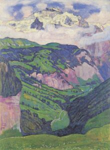 Hodler_-_Die_Jungfrau_von_der_Isenfluh_aus Ferdinand Hodler, The Jungfrau seen from Isenfluh, 1902 Oil on canvas, 29.5 x 22 in Kunstmuseum Basel, Switzerland