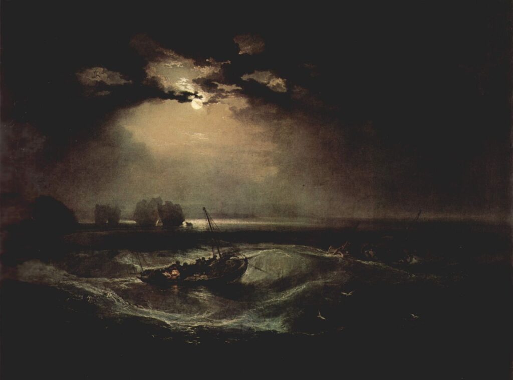 Joseph Mallord William Turner, Fishermen at Sea, 1796 Oil on canvas, 36 in x 48.1 in Tate Britain, London
