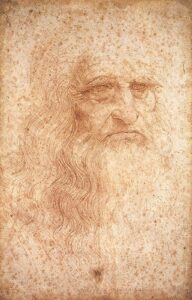 Leonardo da Vinci, Presumed Self-portrait, circa 1512 Sanguine on paper, 13.1 in x 8.3 in) Royal Library of Turin, Italy