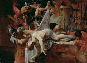 Ludovico Carracci, St. Sebastian Thrown into the Cloaca Maxima, 1612 Oil on canvas, 65.74 in x 91.73 in Getty Center, Los Angeles