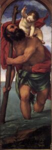Lorenzo Lotto, St Christopher, 1531 Oil on canvas, 63.7 in x 22.4 in) Gemäldegalerie, Berlin