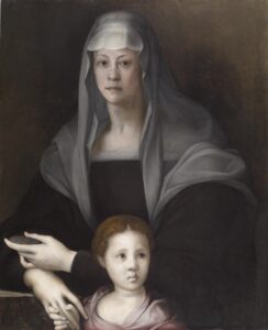 Jacopo Pontormo, Portrait of Maria Salviati de' Medici and Giulia de' Medici, ca. 1539 Oil on panel, 34 5/8 x 28 1/16 in Walters Art Museum, Baltimore
