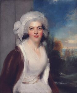 Sir Thomas Lawrence, Portrait of Rebecca Cornwall, Lady Simeon, early 1790s Oil on canvas, 30.2 in x 25.1 in Unidentified location