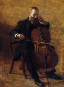 Thomas Eakins, The Cello Player, 1896 Oil on canvas, 64.2 in x 48.1 in Pennsylvania Academy of the Fine Arts, Philadelphia