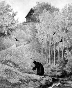 Theo Kittelsen “Mom, there’s a witch coming up the hill…”, 1894-95
