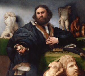 Lorenzo Lotto, Portrait of Andrea Odoni, 1527 Oil on canvas, 41 in × 45.9 in Royal Collection, Buckingham Palace, London
