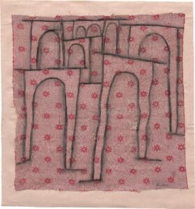 Paul Klee, Arches of the Bridge Stepping Out of Line, 1937 Charcoal on cloth, mounted on paper, 16 3/4 x 16 1/2 inches Solomon R. Guggenheim Museum, New York