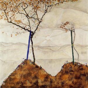 Egon Schiele, Autumn Sun I, 1912 Oil on canvas, 31.6 x 31.7 in Private Collection
