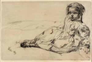 James Whistler, Bibi Valentin, 1859 Etching, plate: 6 x 9 in Smithsonian American Art Museum, Washington, DC