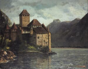 Gustave Courbet, Chateau de Chillon, 1874 Oil on canvas, 27 1/4 x 37 5⁄8 in Private Collection