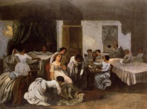 Gustave Courbet, Dressing the Dead Girl/Dressing the Bride, c 1855 Oil on canvas Smith College Museum of Art, Northampton, Massachusetts