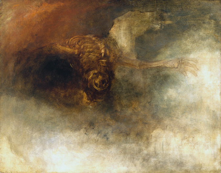 Joseph Mallord William Turner, Death on a Pale Horse (?) c.1825–30 Oil paint on canvas, 23.5 x 29.8 in Tate Gallery, London