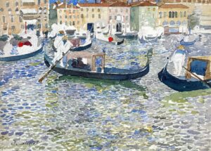 Maurice Brazil Prendergast, Grand Canal, Venice, c.1898 - c.1899 Watercolor on paper, 9 x 13.6 in