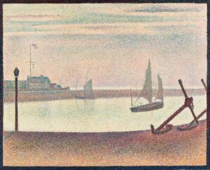 Georges Seurat, The Channel at Gravelines, Evening, 1890 Oil on canvas, 25.74 in x 32.24 in Museum of Modern Art, New York