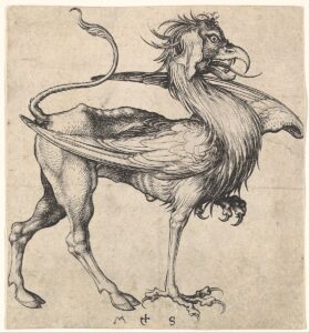 Martin Schongauer,Griffin, 1470-91 Engraving, 4 × 3 11/16 in Metropolitan Museum of Art, New York