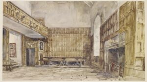 David Cox Senior, The Great Hall, Haddon Hall, 19th Century Watercolour over pencil on paper Birmingham Museums, United Kingdom