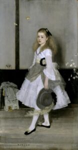 James Whistler, Harmony in Gray and Green: Miss Cicely Alexander, 1872 - 1873 Oil on canvas, 74 3/4 x 38 1/2 ins Tate Gallery, London