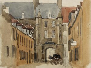 David Cox Senior, Calais: Hôtel de Guise, 1829 or 1832 Watercolour and graphite on paper Tate Gallery, London