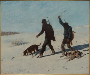 Gustave Courbet, Poachers in the Snow, 1867 Oil on Canvas, 122 x 102 cm Galleria Nazionale d'Arte Moderna, Rome