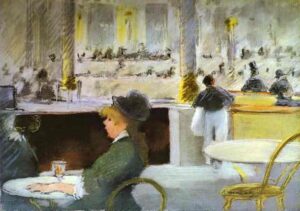Édouard Manet, Interior of a Café, c 1880 Oil on canvas Kelvingrove Art Gallery and Museum, Glasgow, UK