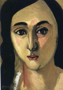 Henri Matisse, Head of Lorette, 1916 - 1917 Oil on canvas, 8.5 x 6.1 in Private Collection