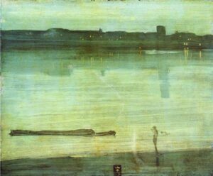 James McNeill Whistler, Nocturne in Blue and Green, 1871 Oil on canvas, 19.7 x 23.3 in Tate Gallery, London