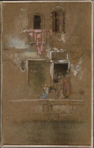 James Whistler, Note in Pink and Brown, ca. 1880 Charcoal and pastel on dark brown wove paper, 11 3/4 x 7 1/4 in Metropolitan Museum of Art, New York