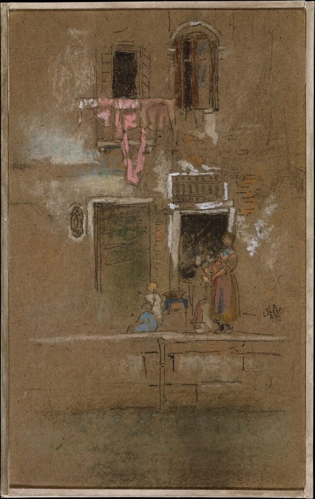 James Whistler, Note in Pink and Brown, ca. 1880 Charcoal and pastel on dark brown wove paper, 11 3/4 x 7 1/4 in Metropolitan Museum of Art, New York