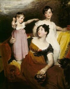 Sir Thomas Lawrence, Lydia Elizabeth Hoare, Lady Acland with her Two Sons, 1814 Oil on canvas, 60 in x 45.9 in National Trust, UK
