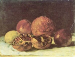 Gustave Courbet, Pomegranates, 1871 Oil on canvas, 18 x 37 cm People’s Palace and Winter Gardens, Glasgow