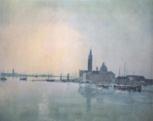 Joseph Mallord William Turner, San Giorgio Maggiore in the Morning, 1819 Watercolor on paper, 11 x 8.7 in British Museum, London