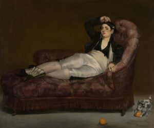 Édouard Manet, Reclining Young Woman in Spanish Costume, 1862-63 Oil on canvas, 37 5/16 × 44 3/4 in Yale University Art Gallery, New Haven, CT