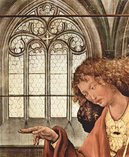 Matthias Grünewald, The Annunciation (detail, Isenheim Altarpiece), c.1515 Oil on wood