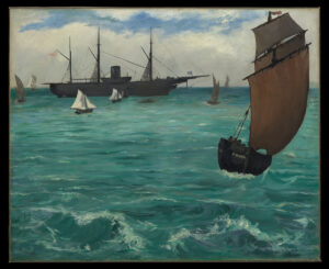 Édouard Manet, The "Kearsarge" at Boulogne, 1864 Oil on canvas, 32 1/8 x 39 3/8 in Metropolitan Museum of Art, New York