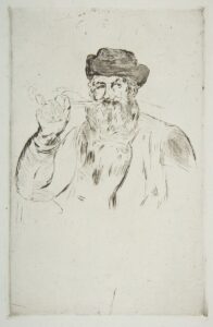 Édouard Manet, The Smoker (Le Fumeur), 1879–82 Etching and drypoint on blue laid paper, only state, 9 1/8 x 6 in Metropolitan Museum of Art, New York