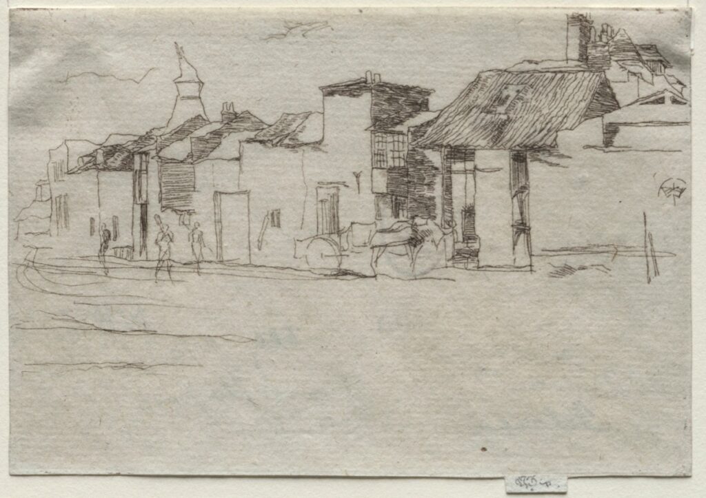 James Whistler, The Swan, Chelsea, c. 1870 Etching The Cleveland Museum of Art