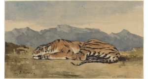 Eugène Delacroix, çTiger, ca. 1830 Watercolor, 5 9/16 × 9 7/8 in National Gallery of Art, Washington, D.C.