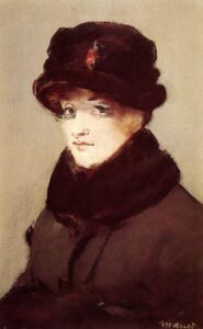 Édouard Manet, Woman in furs (Portrait of Mery Laurent), 1882 Pastel, 21.25 x 13.4 in Private Collection