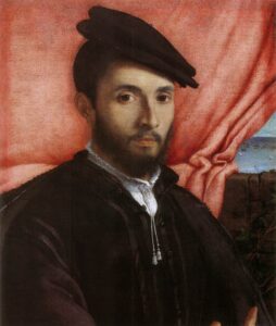Lorenzo Lotto, Portrait of a young man, c 1526 Oil on paper, 18.5 in x 14.5 in Gemäldegalerie, Berlin