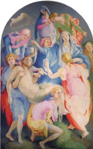 Jacopo Pontormo, The Deposition, from 1526 until 1528 Oil on canvas, 10.2 ft x 75.5 in Chiesa Santa Felicità, Florence