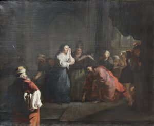 Gabriel Metsu, Christ and the Woman Taken in Adultery, 1653 Oil on canvas, 52.7 x 64.9 in Louvre Museum, Paris
