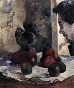 1ponta01 Paul Gauguin, Still-Life with Portrait of Laval, 1886 Oil on canvas, 46 x 38 cm Museum of Art, Indianapolis