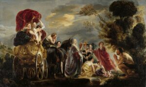 Jacob Jordaens, The Meeting of Odysseus and Nausicaa, circa 1630s Oil on canvas, 46.2 in x 76.3 in Rijksmuseum, Amsterdam