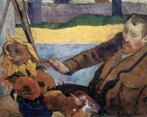4arles02 Paul Gauguin, Van Gogh Painting Sunflowers, 1888 Oil on canvas, 28.7 x 35.8 in Van Gogh Museum, Amsterdam