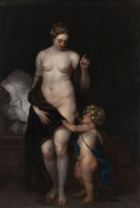 Sir Anthony van Dyck, Venus and Cupid, 1621-1624 Oil on canvas, 74.8×51.1 in Private Collection
