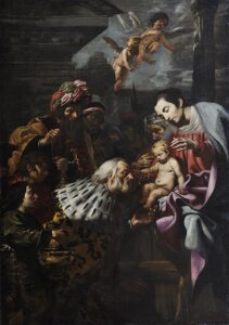 Cornelis_Schut_(1597-1655)_Aanbidding_door_de_Wijzen_-_Caen_Abbaye_aux_Dames_21-08-2013_12-59-20 Cornelis Schut, The Adoration of the Magi Oil on canvas Church of the Trinity, Caen, France