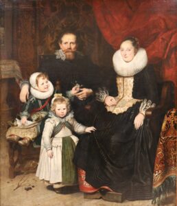 Cornelis de Vos, Self-Portrait with Family, 1621 Oil on canvas, 74 in x 63.7 in Royal Museums of Fine Arts of Belgium, Brussels