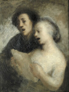 Honoré Daumier, Couple Singing, 1845-1850 Oil on canvas, 14.6 x 11.2 in Rijksmuseum Amsterdam